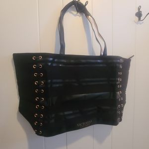 Victorias Secret tote bag with gold grommets